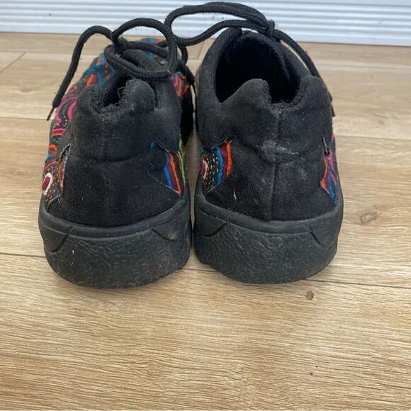 Kuna Print Eclectic Embroidered Lace Up Sneakers Womens Size 9 - Picture 3 of 5